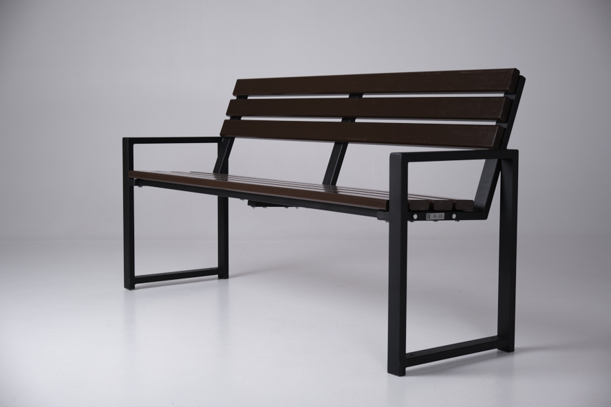 Лавка Modern LUX (коричнево-чорний), 1,5 м , ТМ Alta-Profil